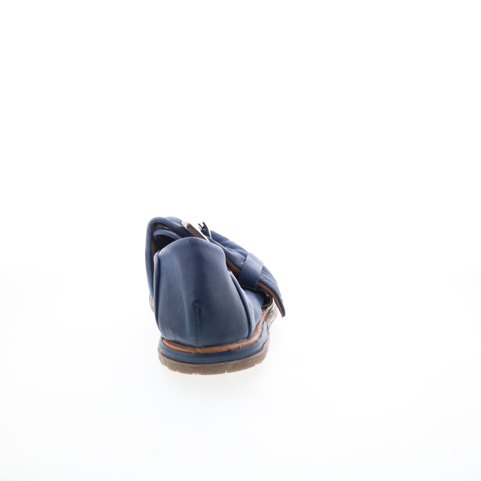 Thaine Womens Blue Leather Hook & Loop Loafer Flats Shoes