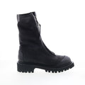 Tobie Womens Black Leather Zipper Casual Dress Boots