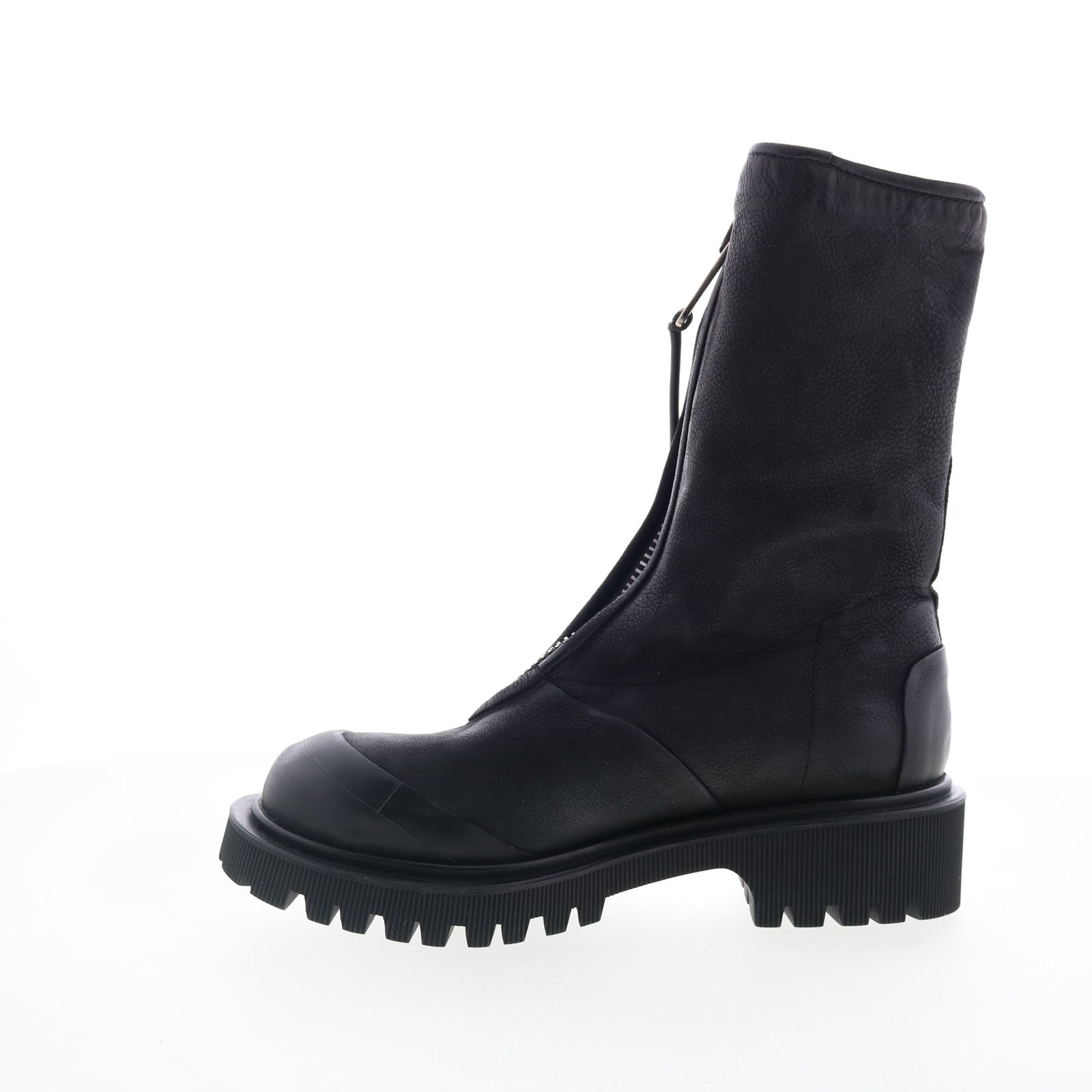 Tobie Womens Black Leather Zipper Casual Dress Boots