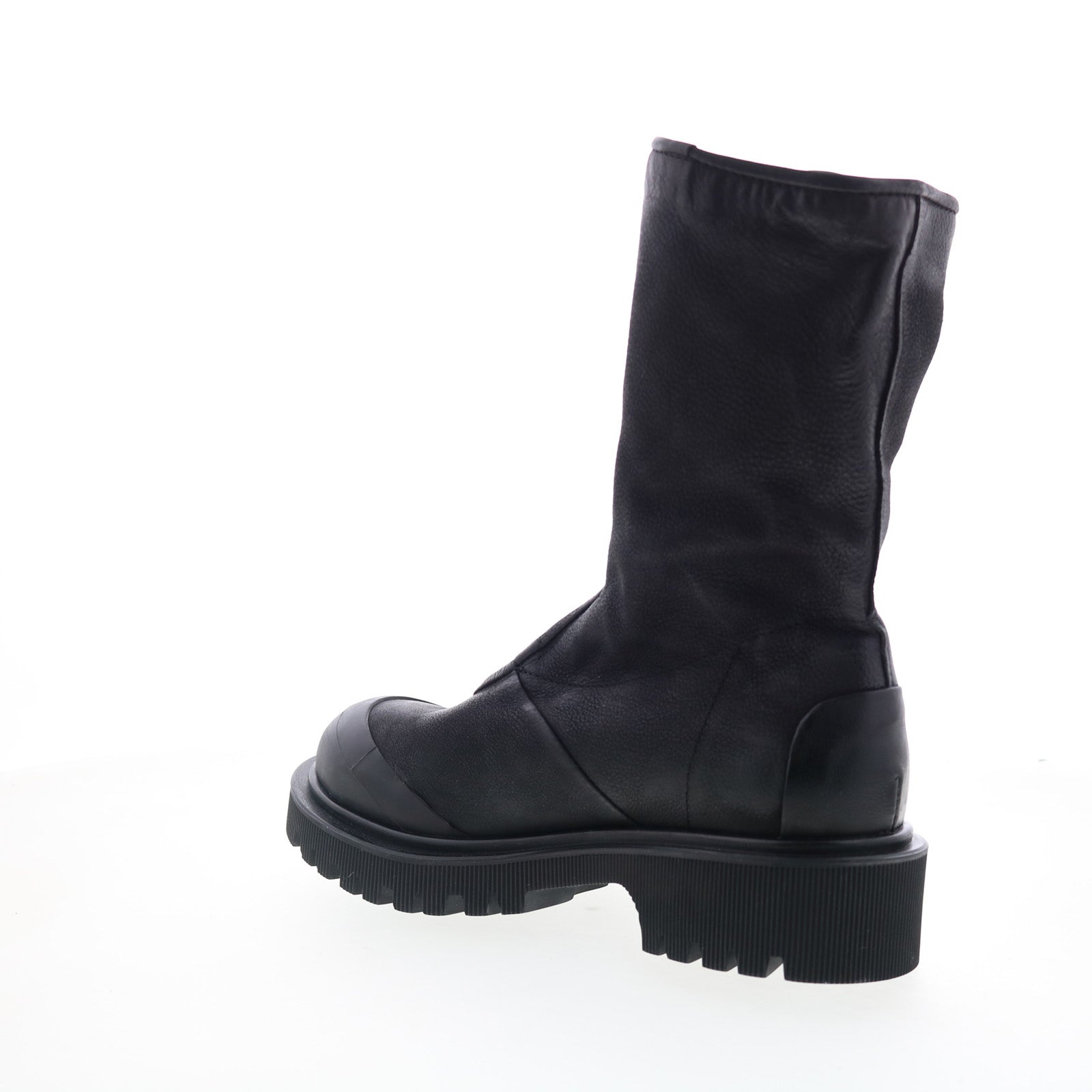 Tobie Womens Black Leather Zipper Casual Dress Boots