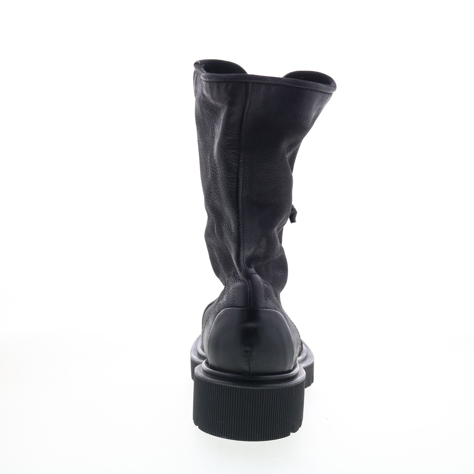 Tobie Womens Black Leather Zipper Casual Dress Boots