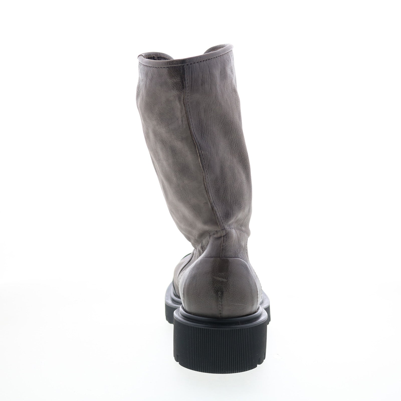 Tobie Womens Gray Leather Zipper Casual Dress Boots