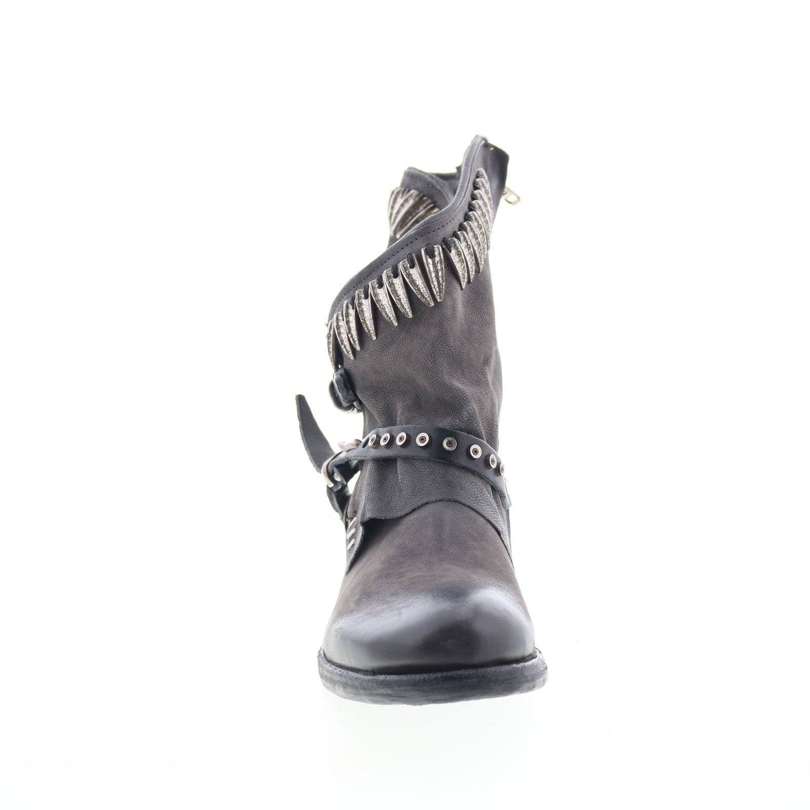Tosh 516332-101-0001 Womens Gray Leather Zipper Casual Dress Boots