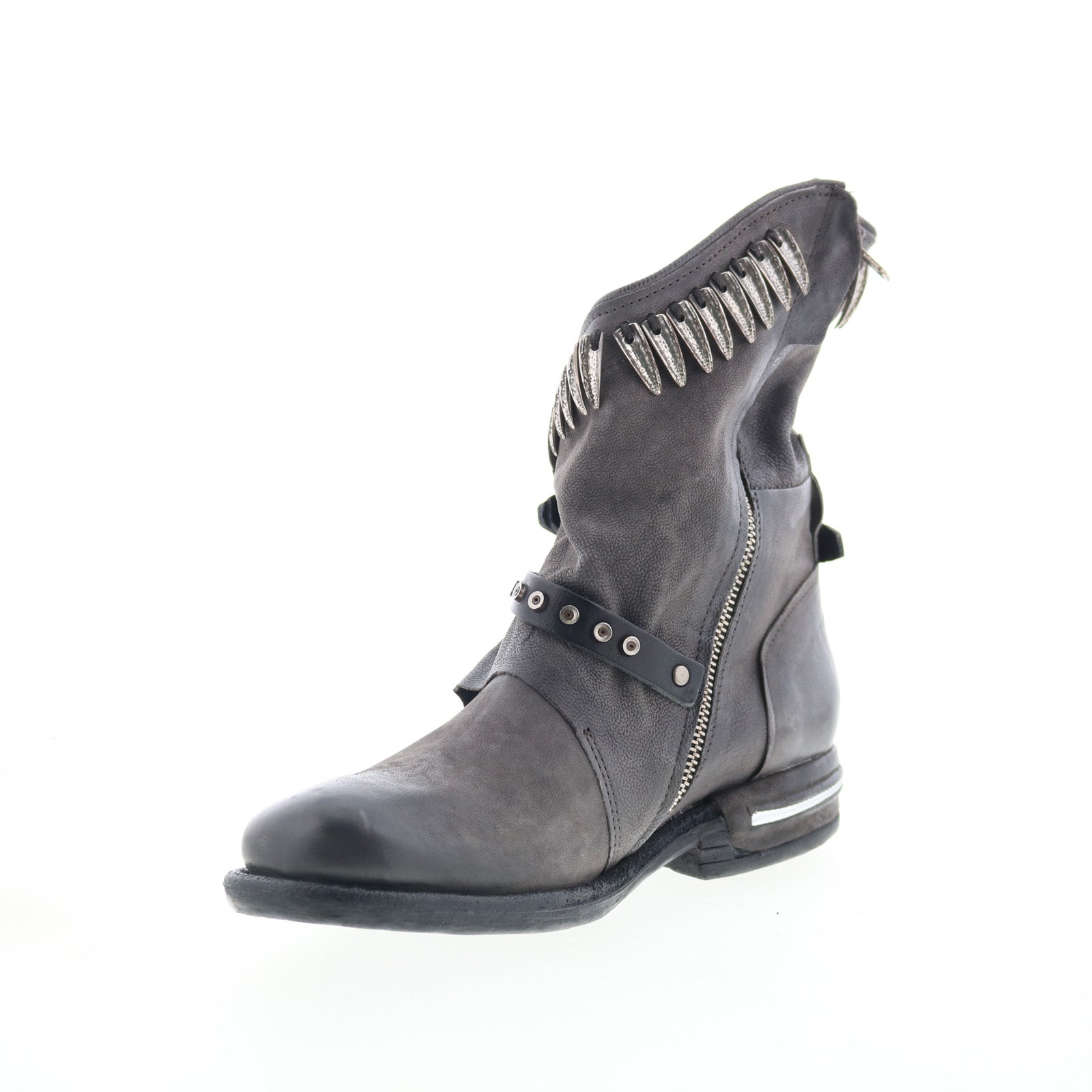Torey Womens Black Leather Zipper Casual Dress Boots