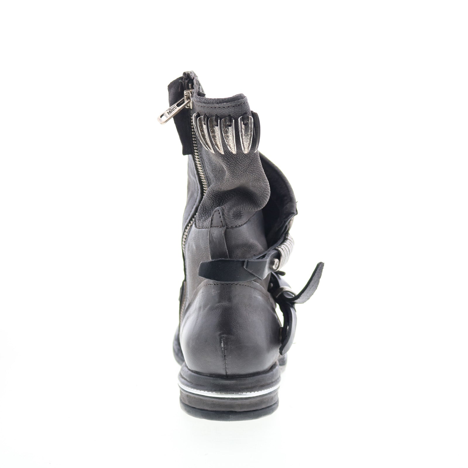 Tosh 516332-101-0001 Womens Gray Leather Zipper Casual Dress Boots
