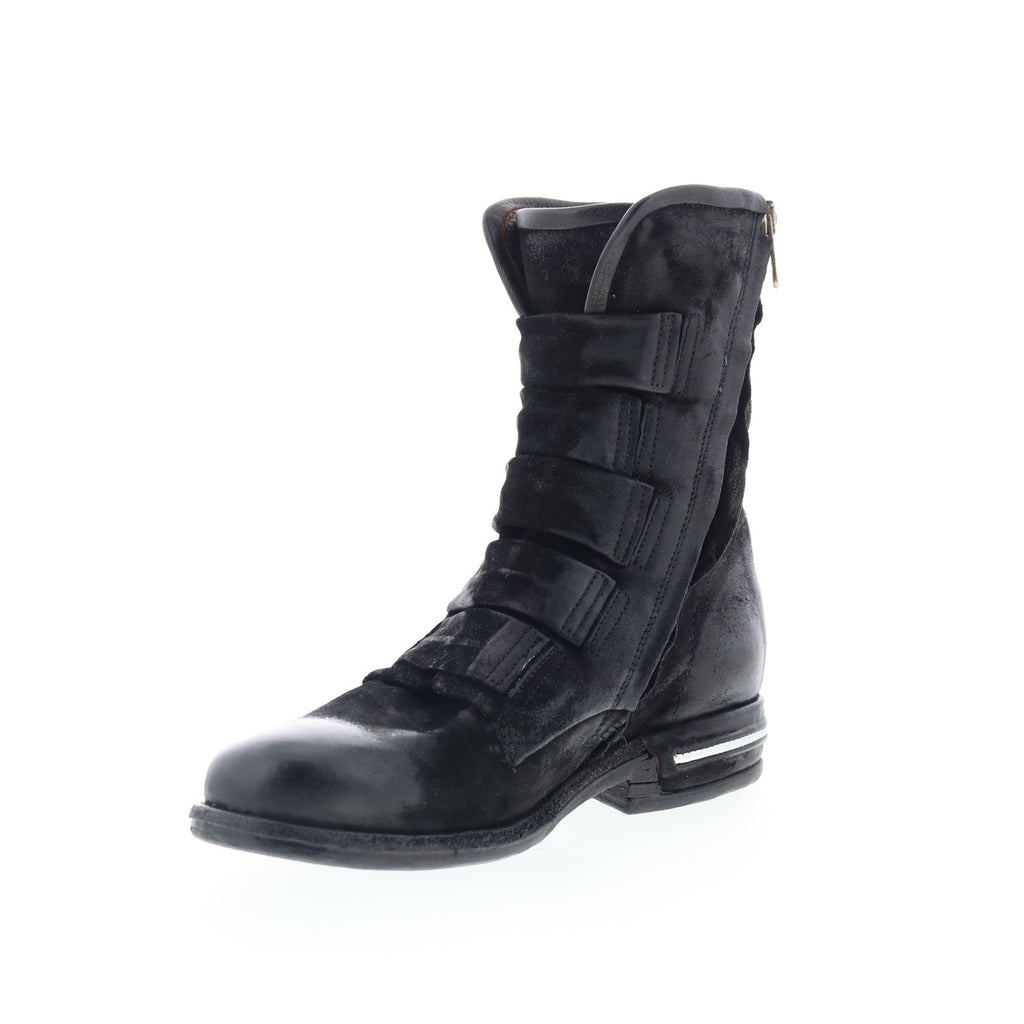 Traver Womens Black Suede Zipper Casual Dress Boots