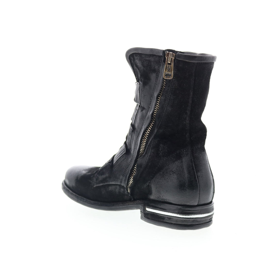 Traver Womens Black Suede Zipper Casual Dress Boots