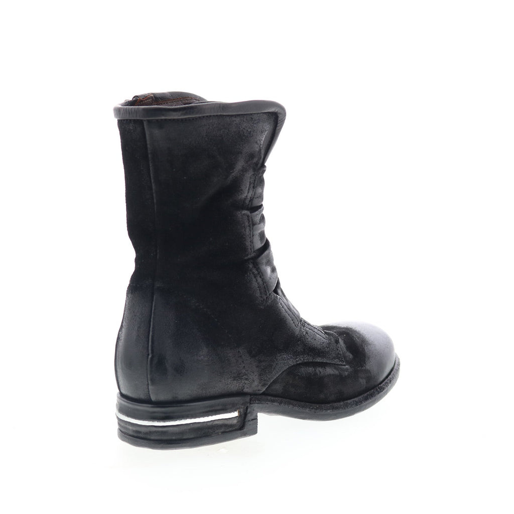 Traver Womens Black Suede Zipper Casual Dress Boots