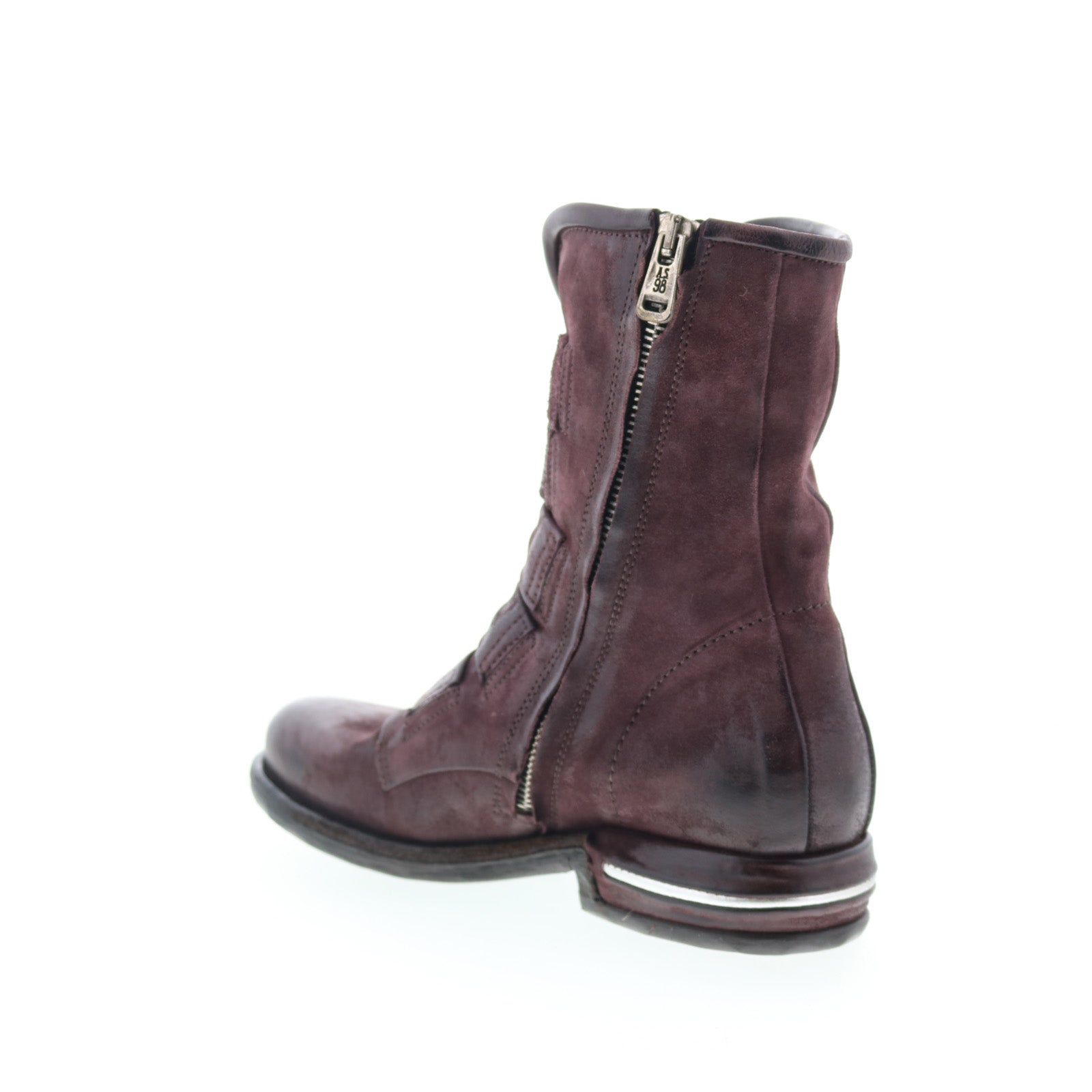 Traver Womens Burgundy Suede Zipper Casual Dress Boots