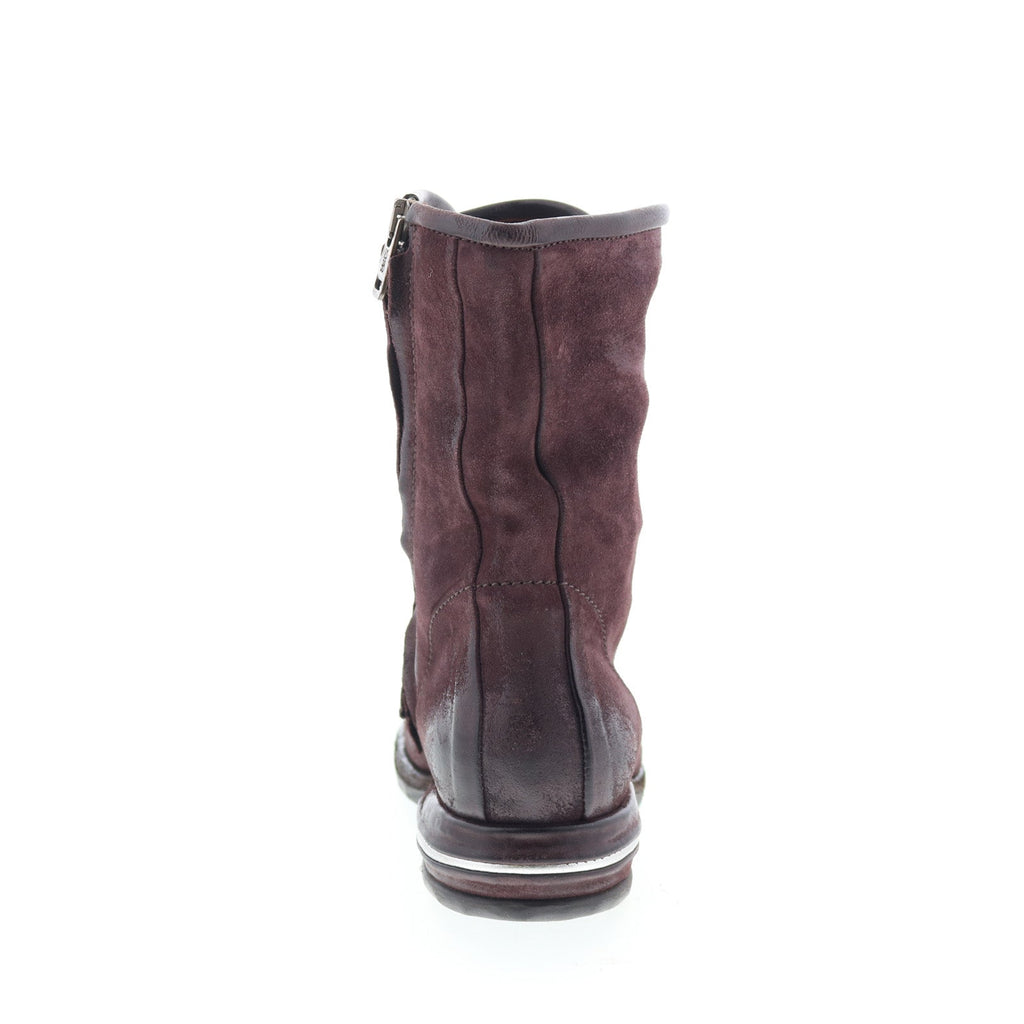 Traver Womens Burgundy Suede Zipper Casual Dress Boots