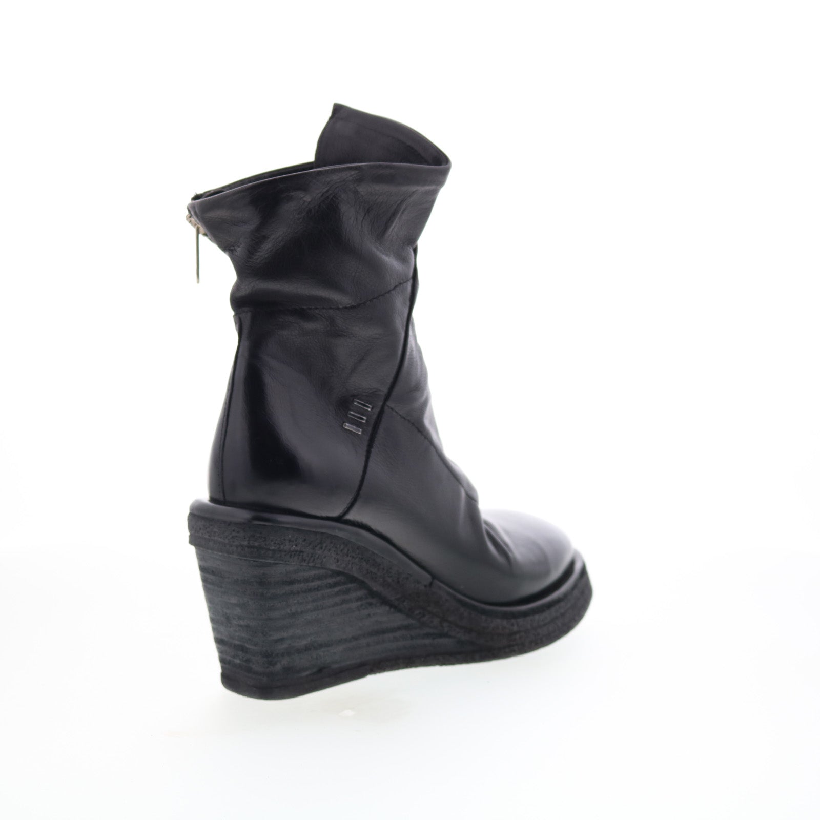 Tremont Womens Black Leather Zipper Casual Dress Boots