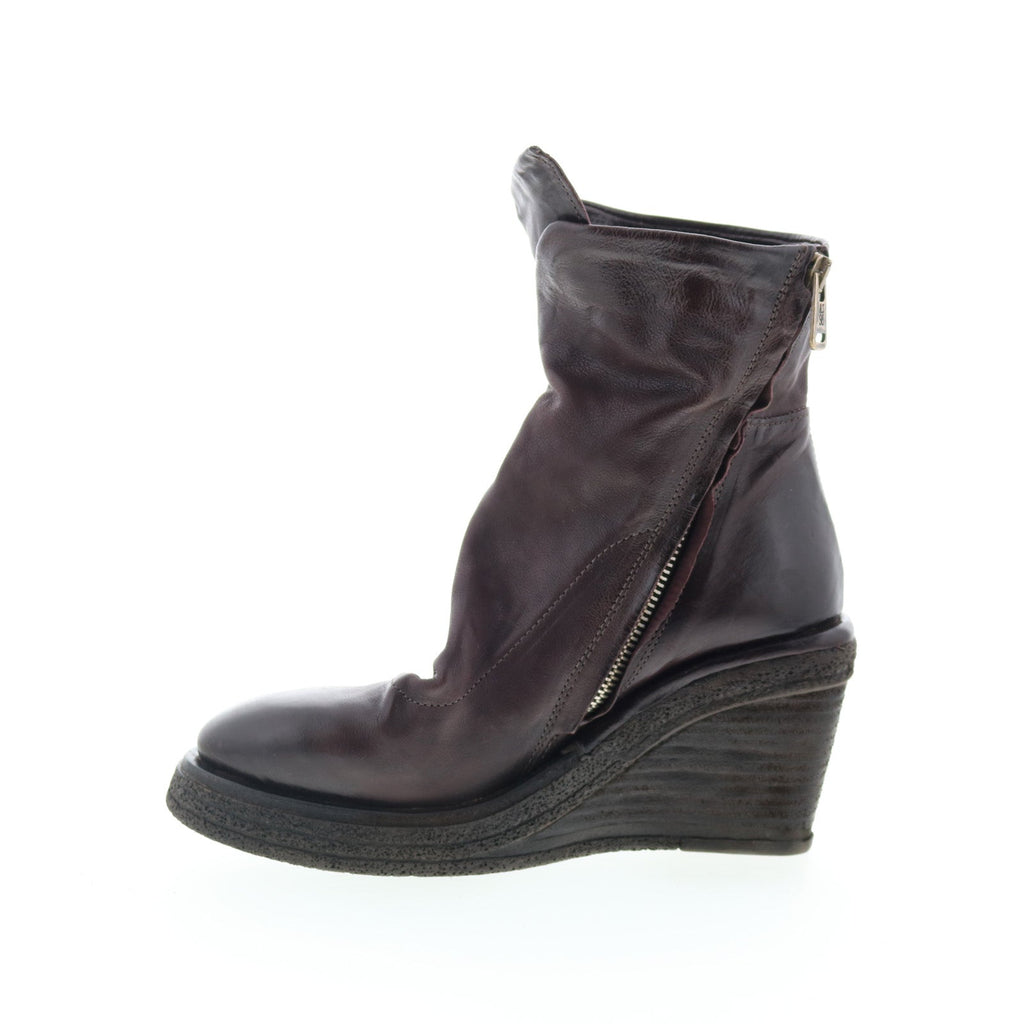 Tremont Womens Brown Leather Zipper Casual Dress Boots
