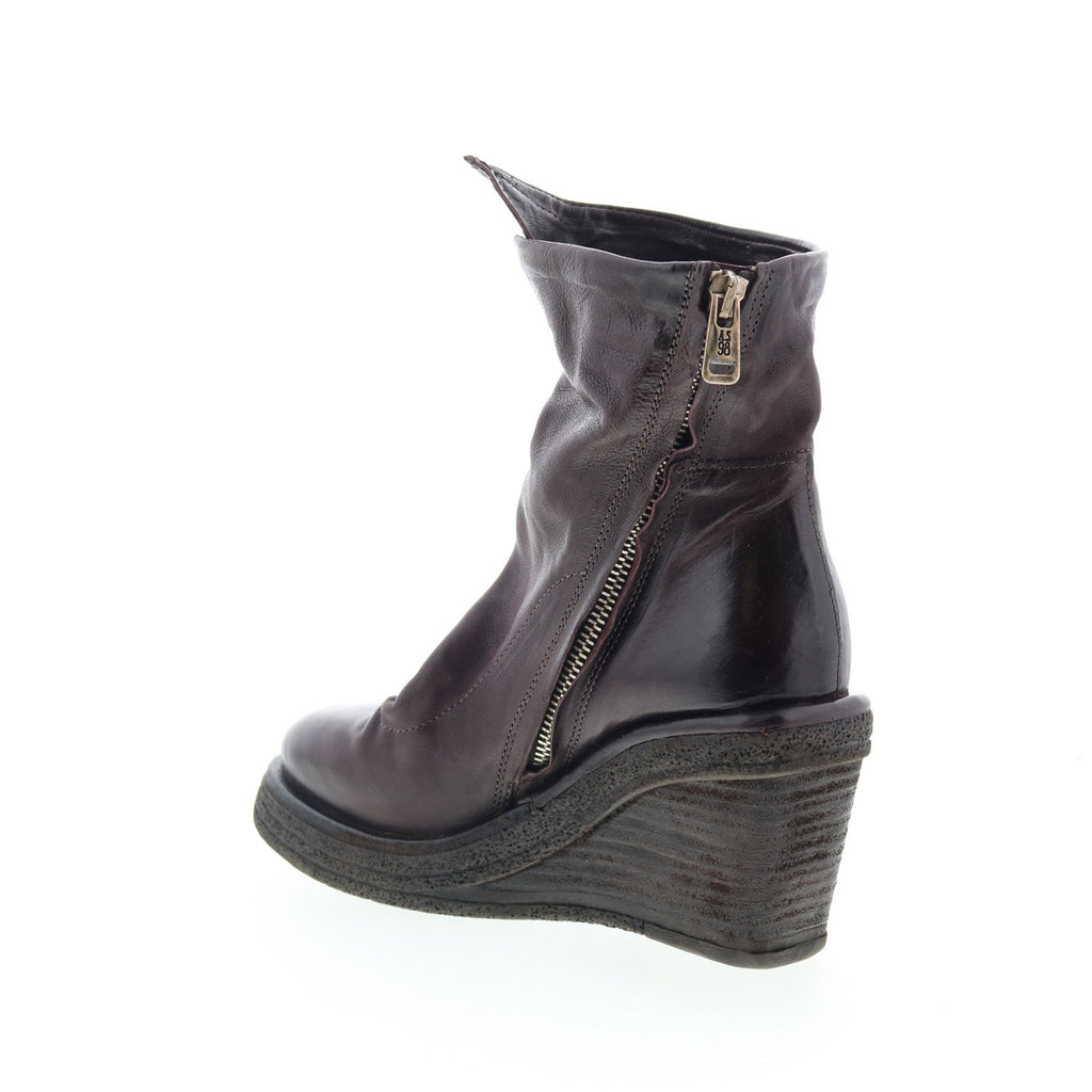 Tremont Womens Brown Leather Zipper Casual Dress Boots