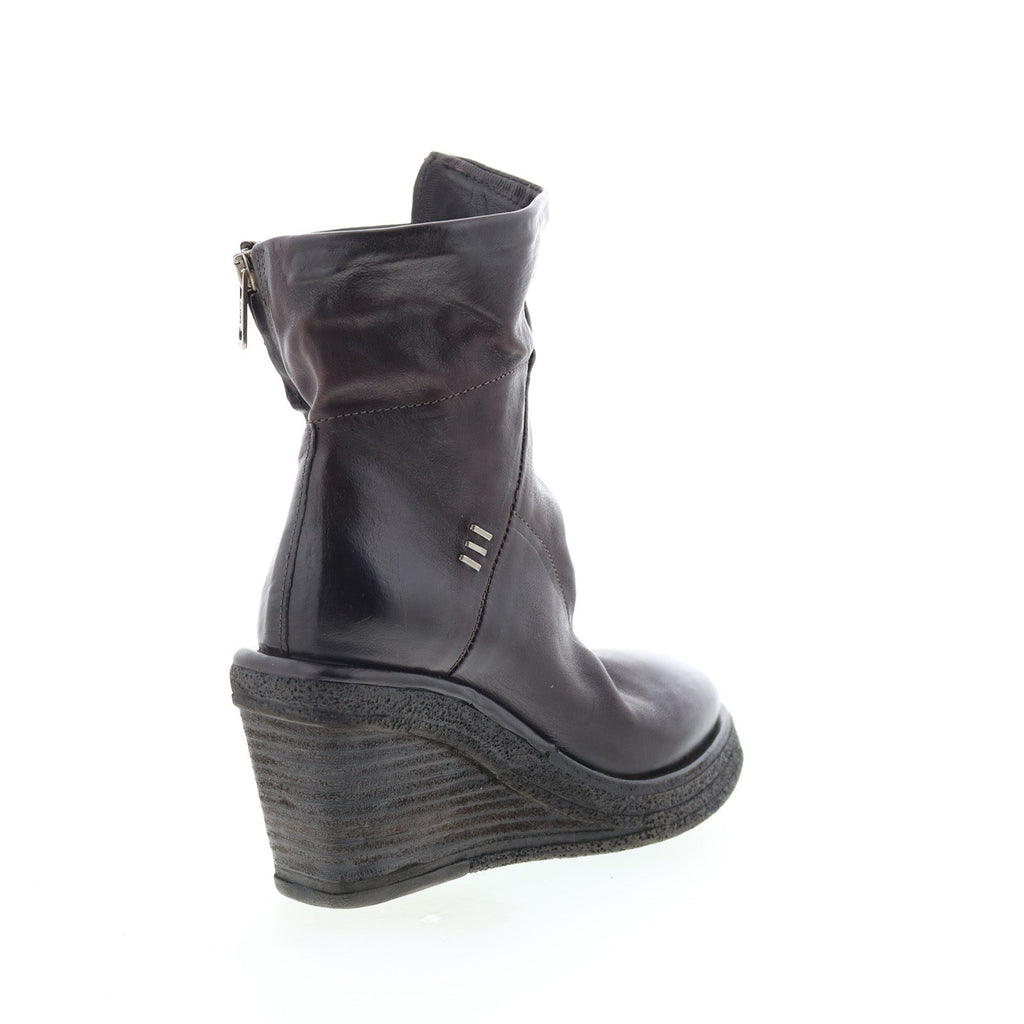 Tremont Womens Brown Leather Zipper Casual Dress Boots