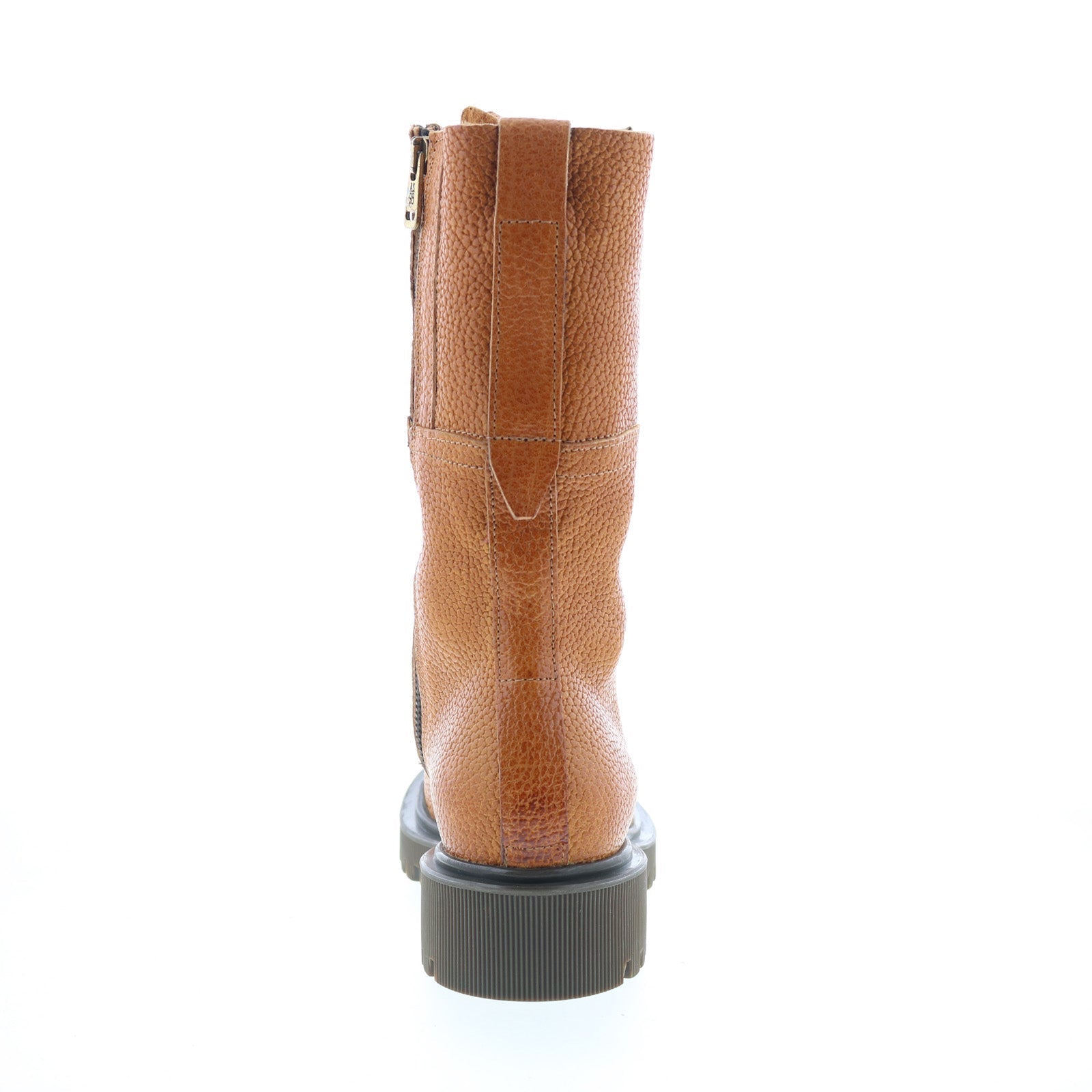 Trevy Womens Brown Leather Zipper Casual Dress Boots