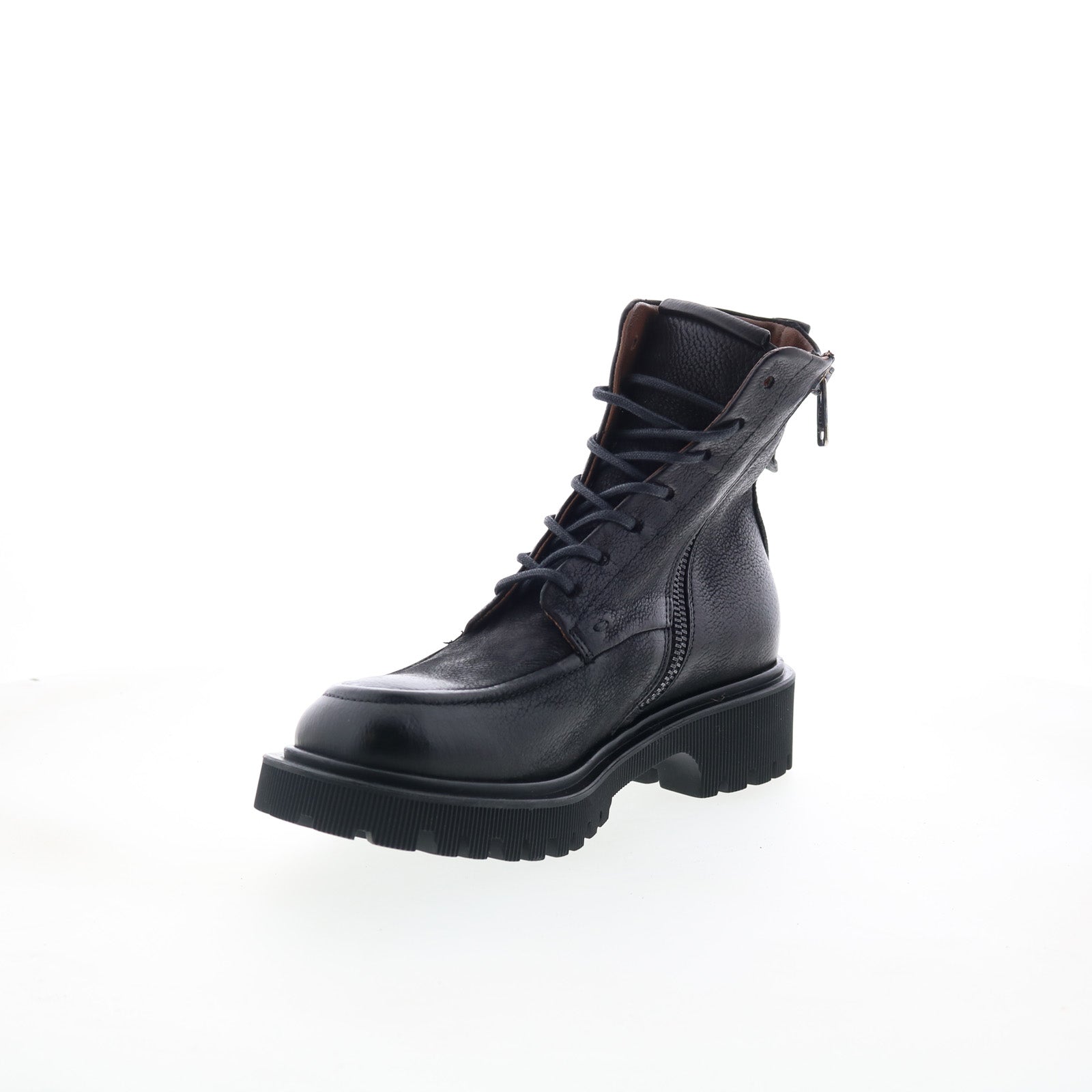 Truett Womens Black Leather Zipper Casual Dress Boots