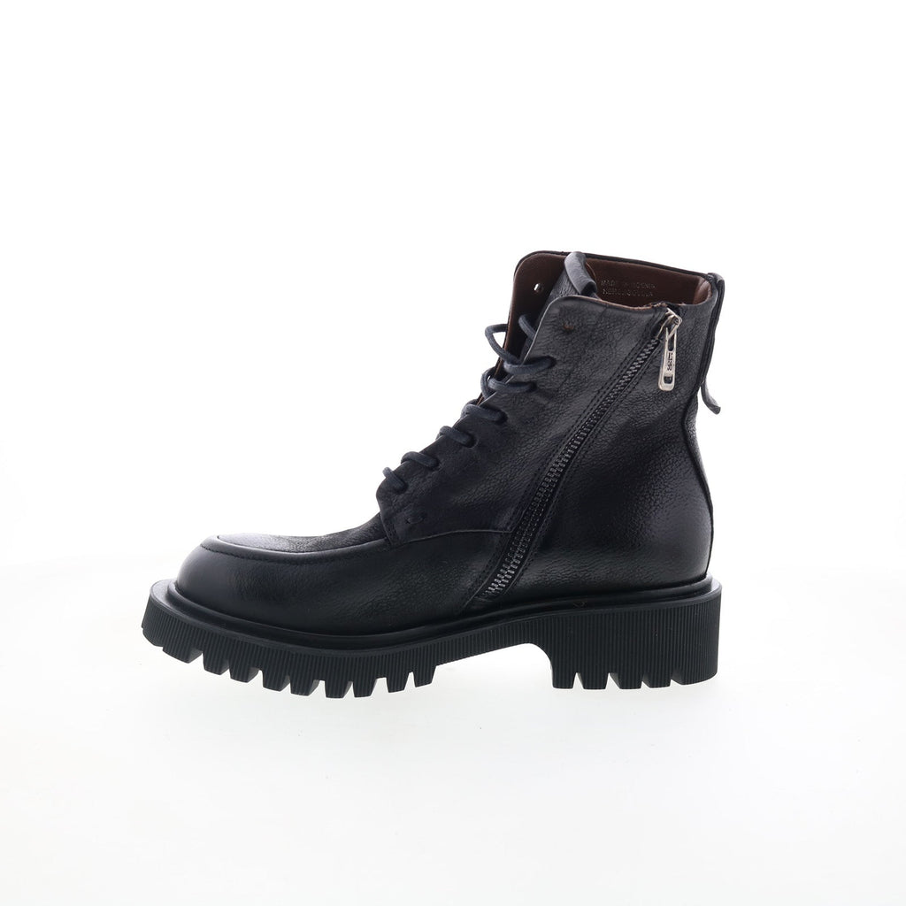 Truett Womens Black Leather Zipper Casual Dress Boots