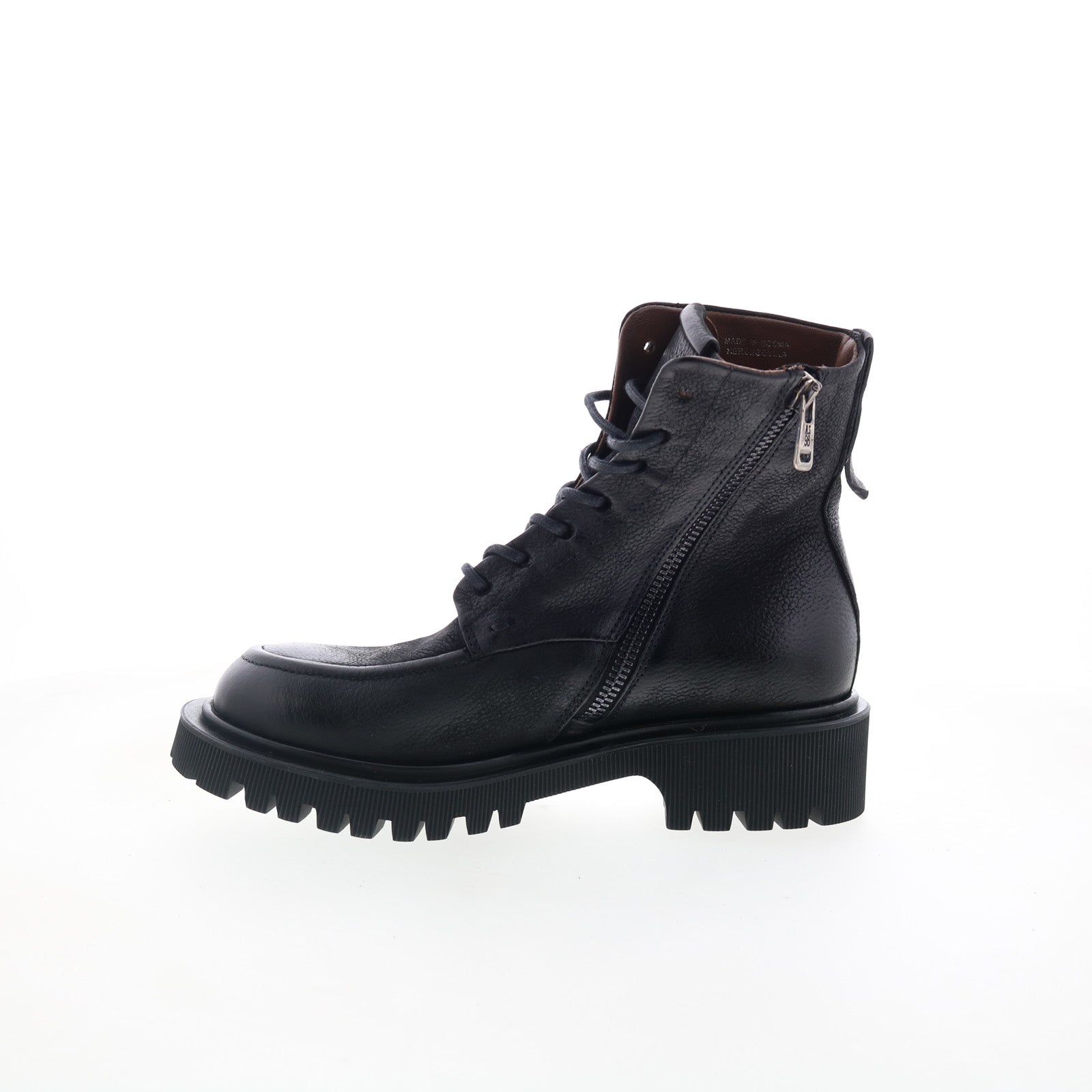 Truett Womens Black Leather Zipper Casual Dress Boots
