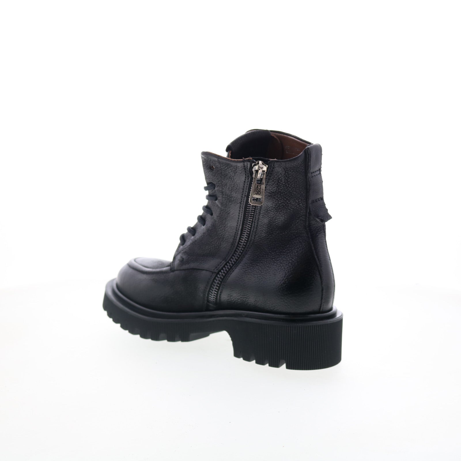 Truett Womens Black Leather Zipper Casual Dress Boots