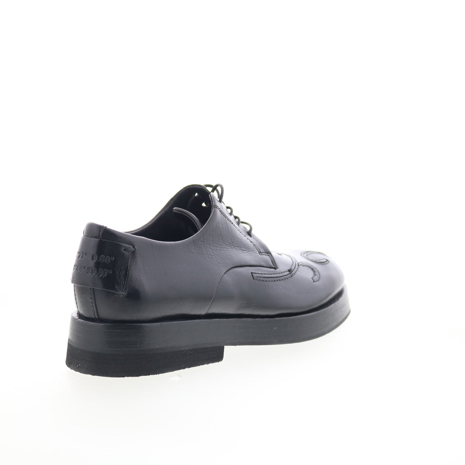 Tylor Womens Black Leather Lace Up Oxford Flats Shoes