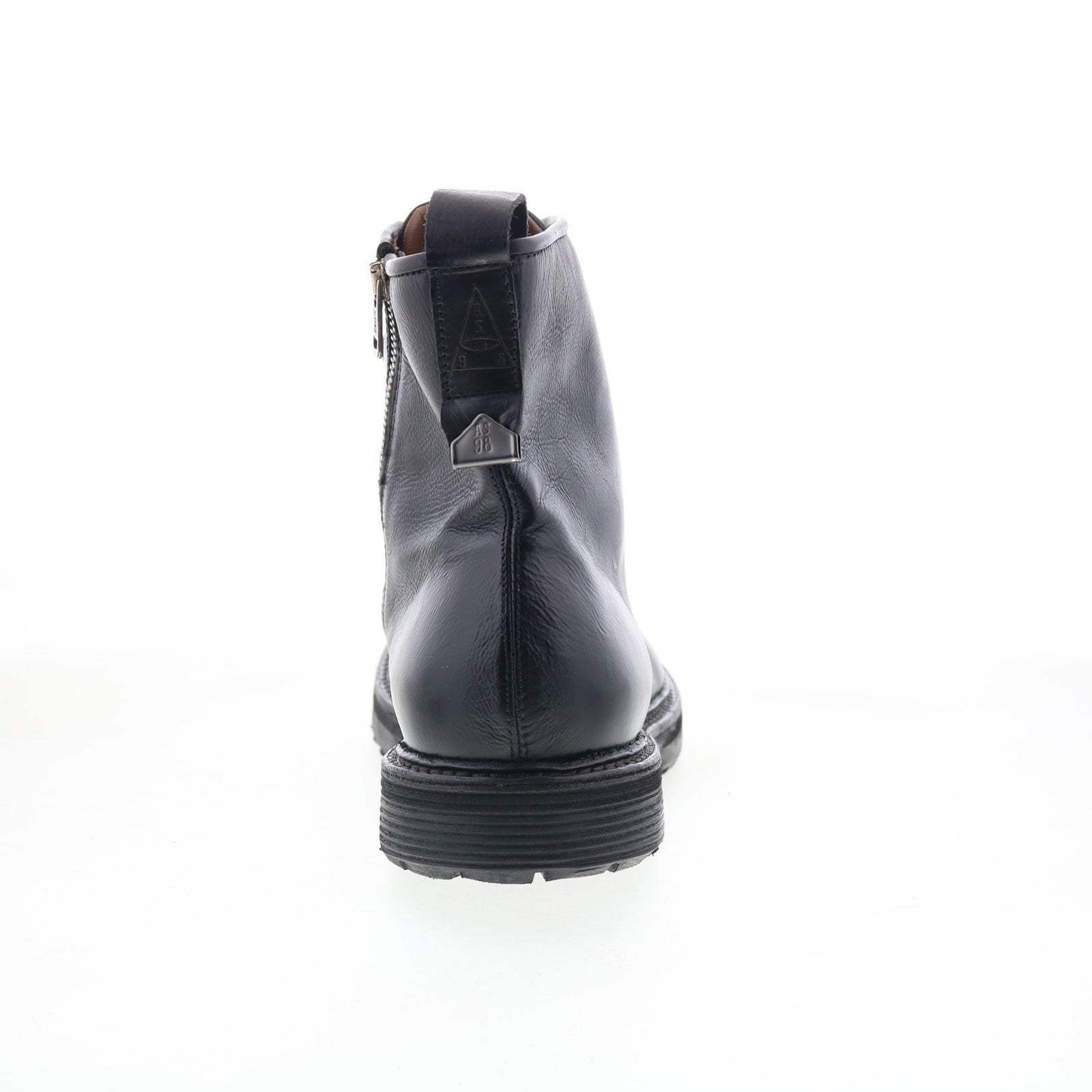 Renald U32210-201-6002 Mens Black Leather Zipper Casual Dress Boots