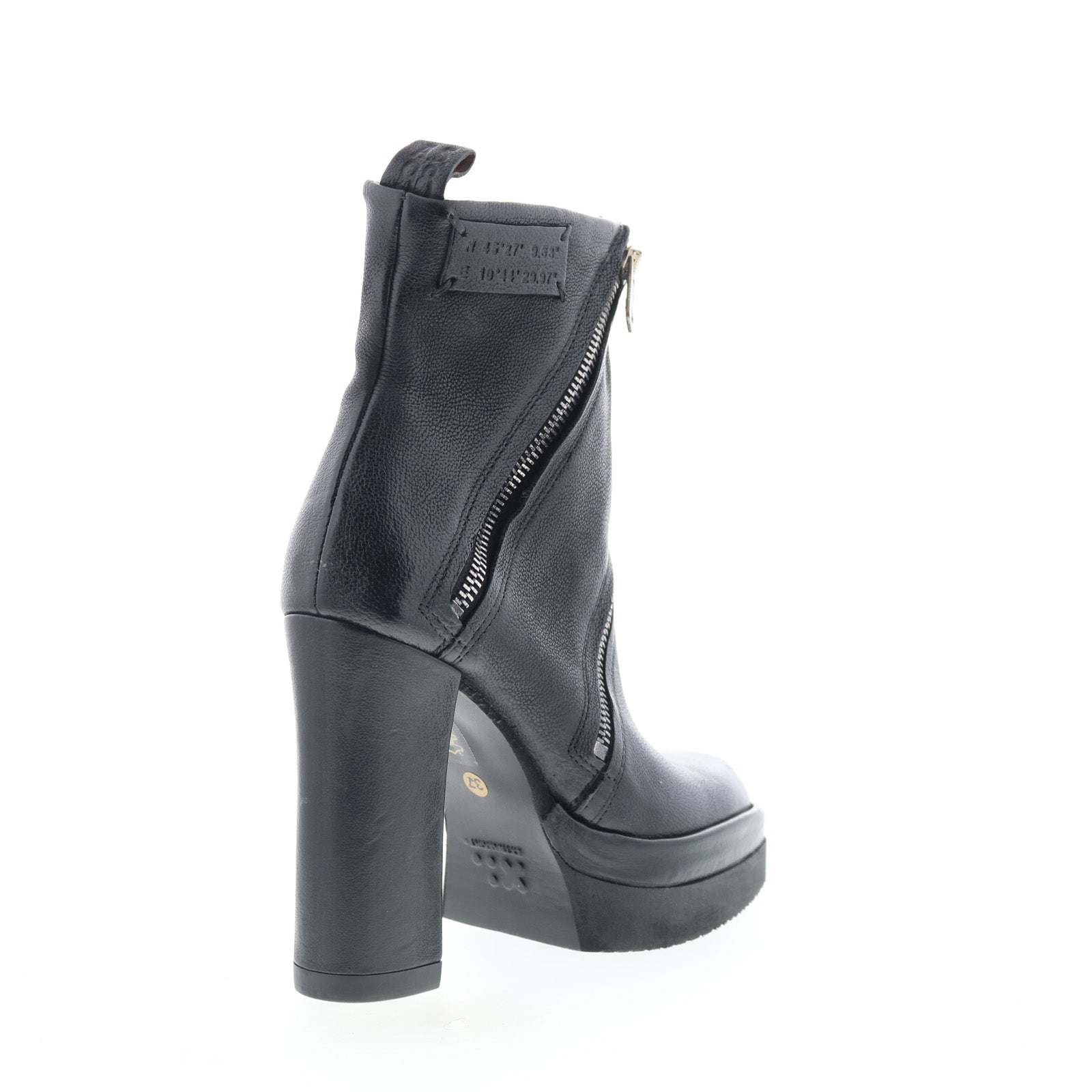 Velma Womens Black Leather Zipper Ankle & Booties Boots