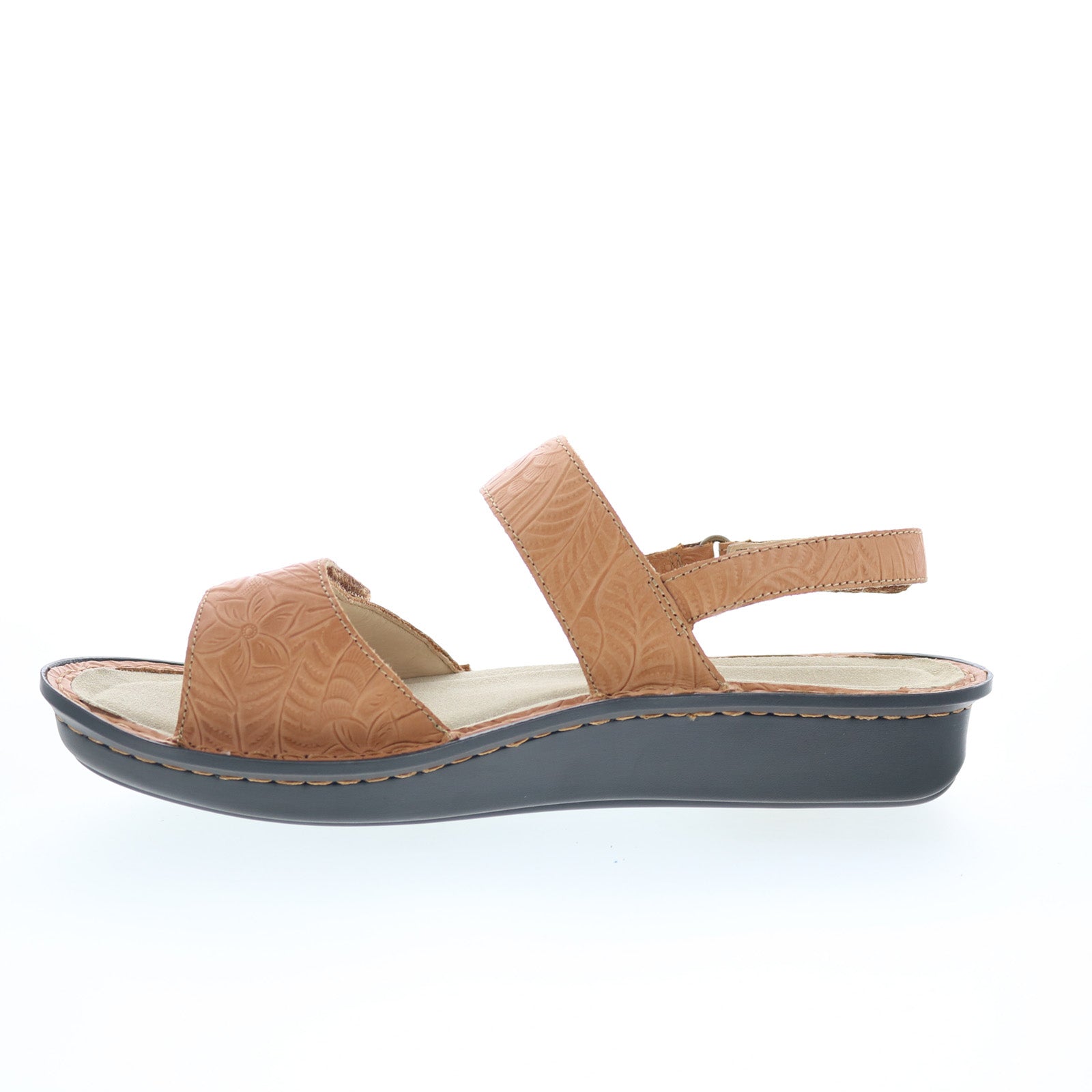 Alegria Verona VER-7420 Womens Brown Leather Slingback Sandals Shoes