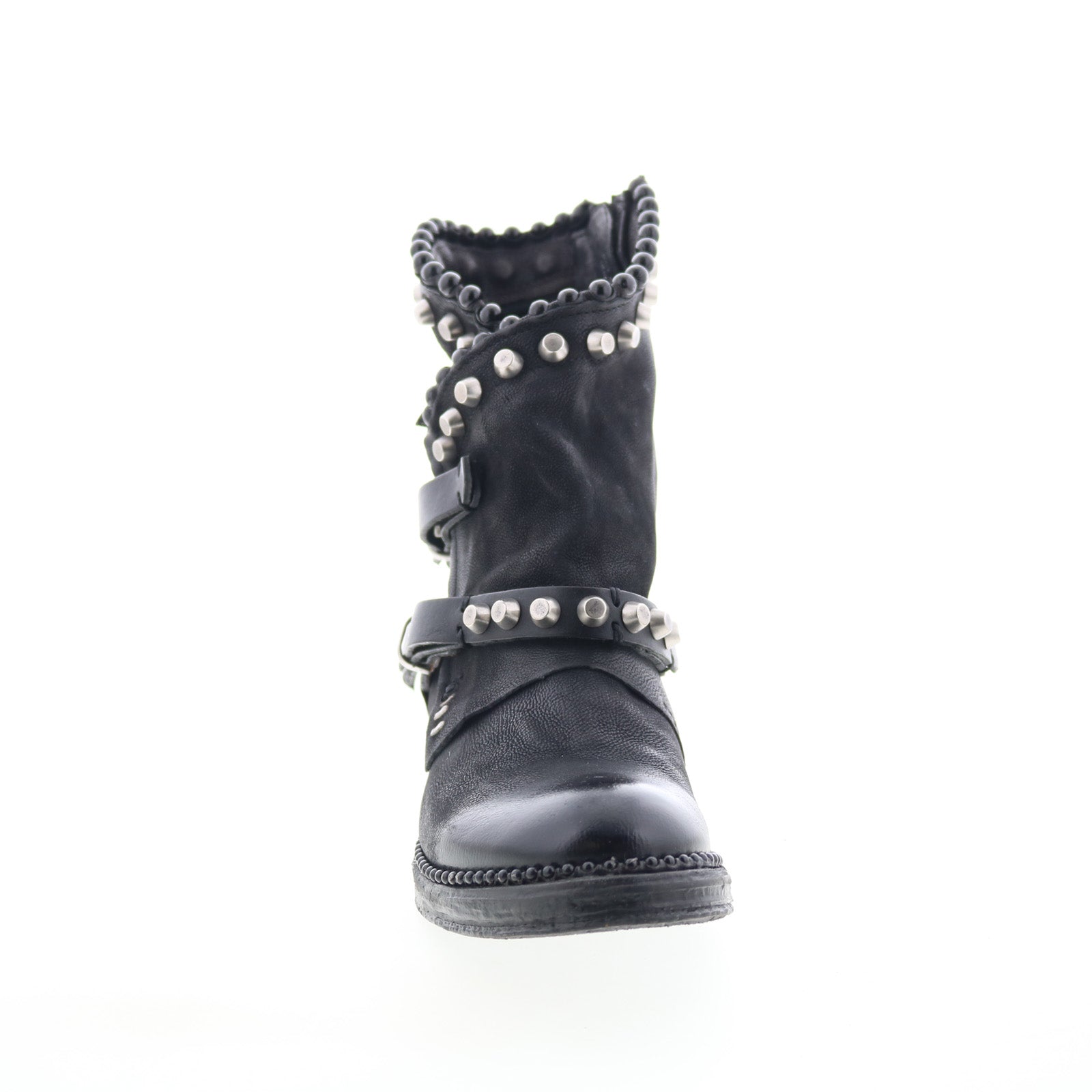 Vianne Womens Black Leather Zipper Casual Dress Boots