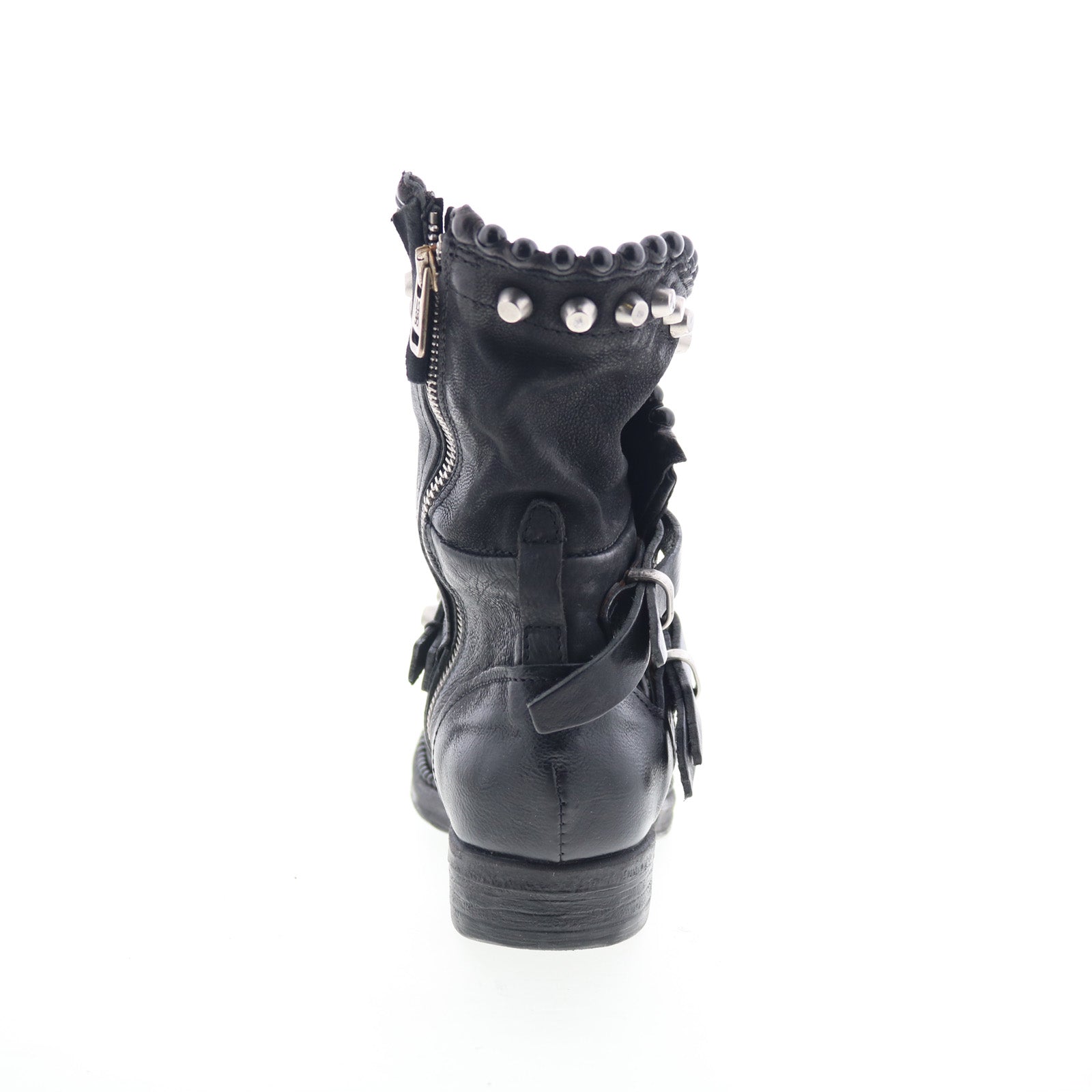 Vianne Womens Black Leather Zipper Casual Dress Boots