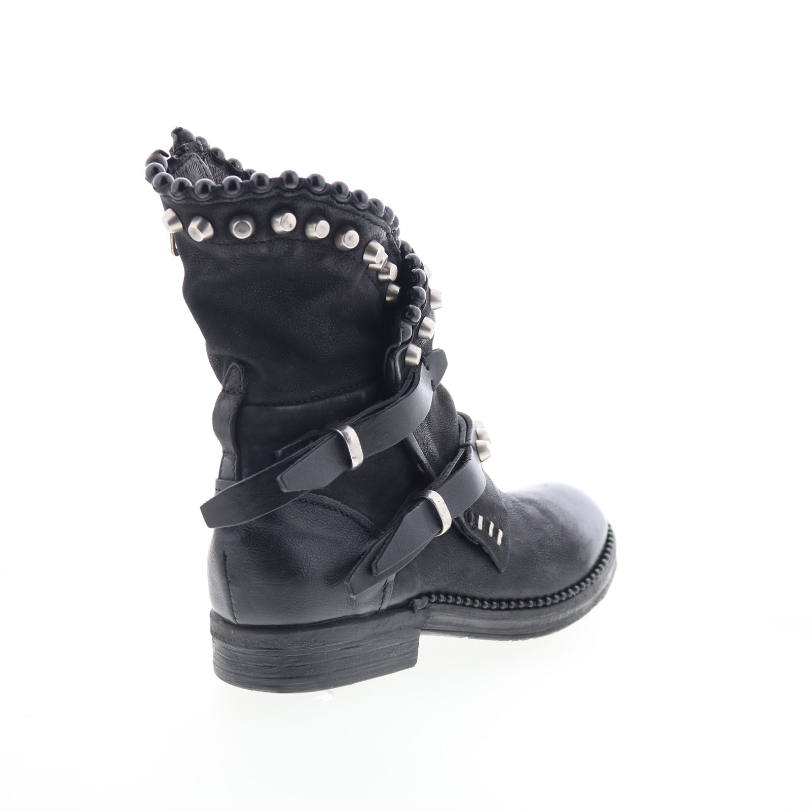 Vianne Womens Black Leather Zipper Casual Dress Boots