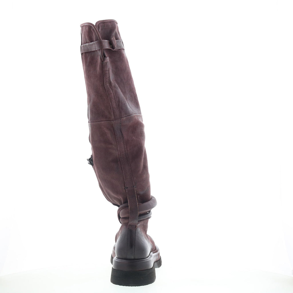 Vick Womens Brown Leather Zipper Knee High Boots
