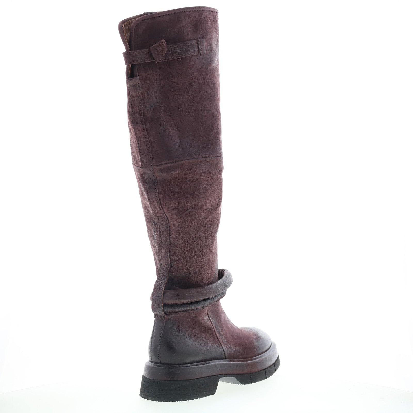 Vick Womens Brown Leather Zipper Knee High Boots