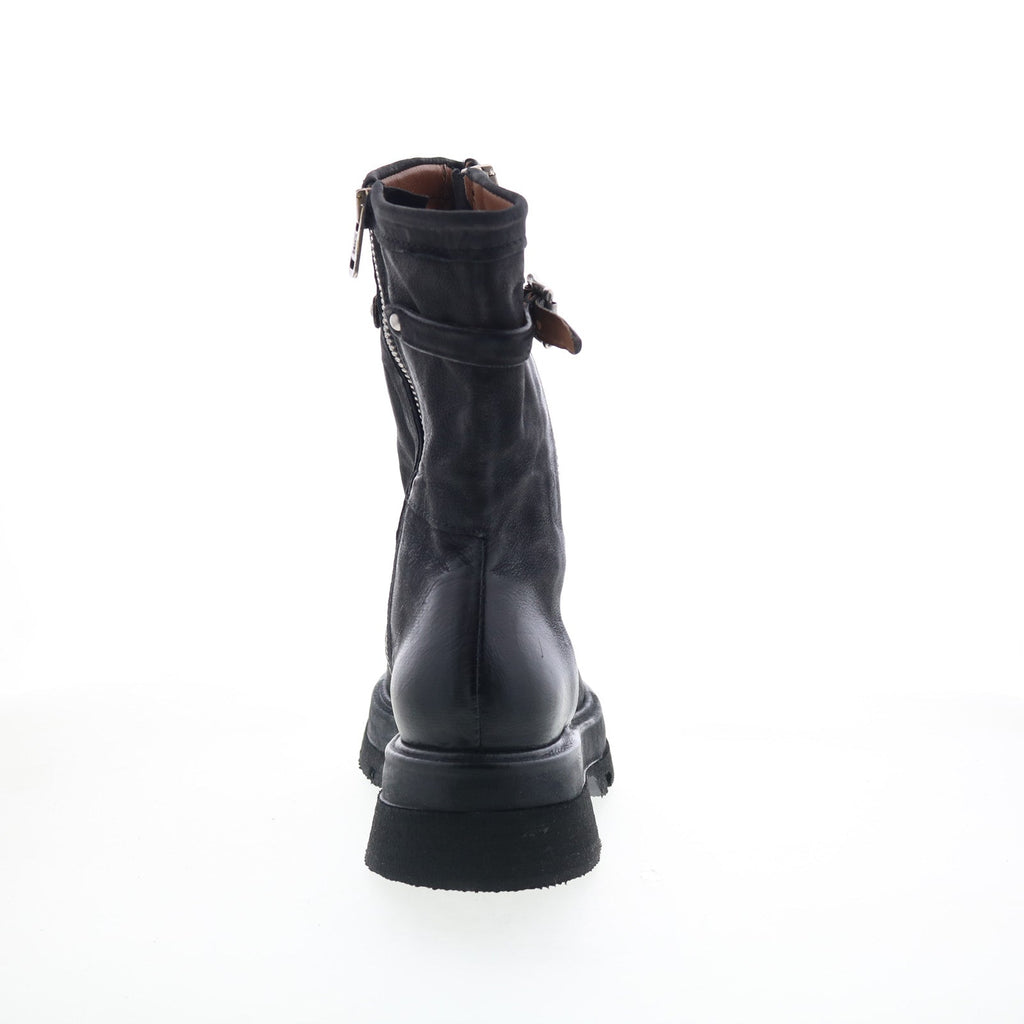 Vinson Womens Black Leather Zipper Casual Dress Boots