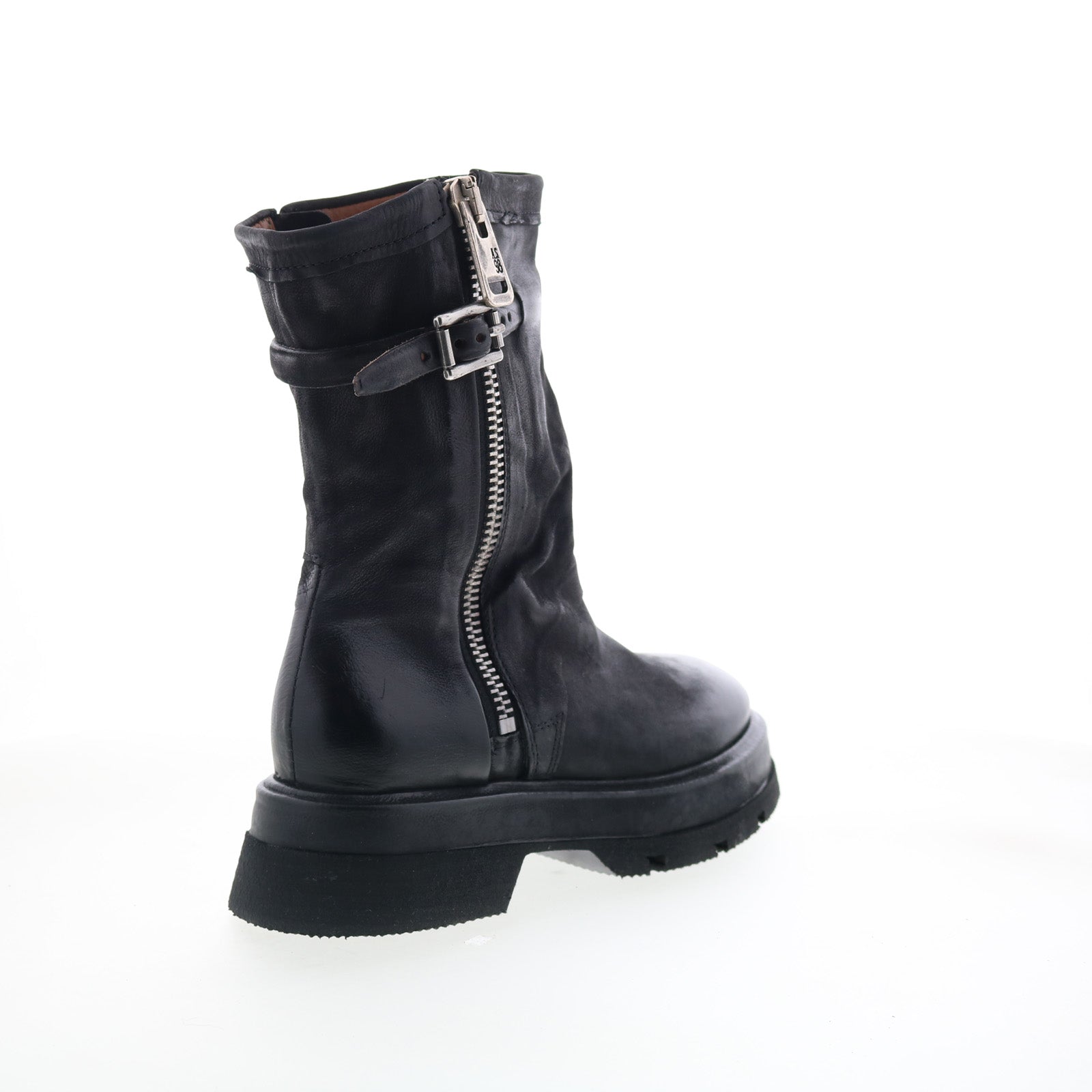 Vinson Womens Black Leather Zipper Casual Dress Boots